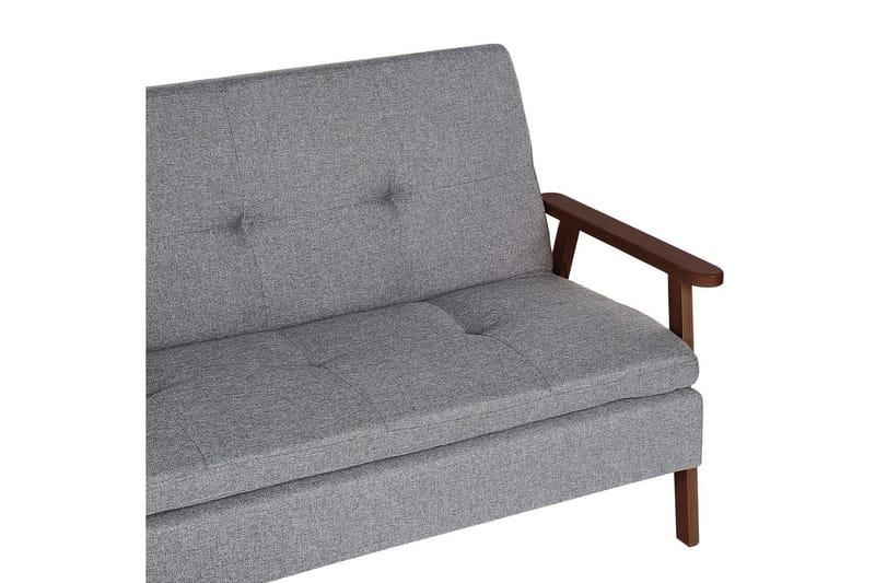 Sovesofa Tjorn - Lys grå, mørkt tre, 185x110 cm - Møbler - Sofaer - Sovesofaer - 3 seters sovesofa