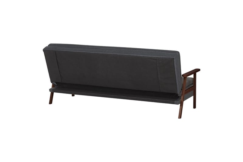 Sovesofa Tjorn - Mørkegrå, mørkt tre, Mørk grå, mørkt tre, 185x110 cm - Møbler - Sofaer - Sovesofaer - 3 seters sovesofa
