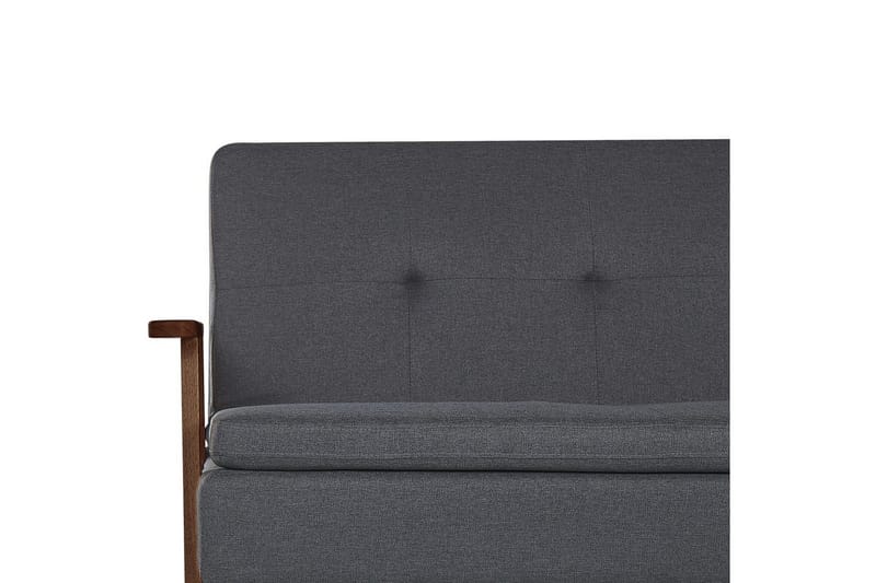 Sovesofa Tjorn - Mørkegrå, mørkt tre, Mørk grå, mørkt tre, 185x110 cm - Møbler - Sofaer - Sovesofaer - 3 seters sovesofa