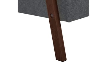 Sovesofa Tjorn - Mørkegrå, mørkt tre, Mørk grå, mørkt tre, 185x110 cm - Møbler - Sofaer - Sovesofaer - 3 seters sovesofa