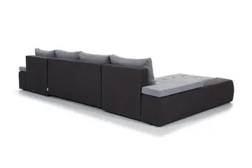 Jurtiga 4-seters U-formet Sovesofa 122x297 cm med Oppbevaring i Stoff - Grå - Møbler - Sofaer - Sovesofaer - U sovesofa