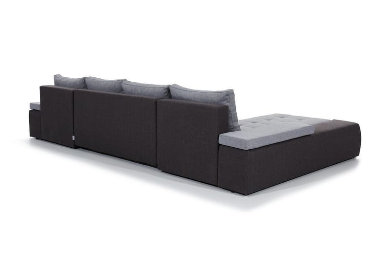 Jurtiga 4-seters U-formet Sovesofa 122x297 cm med Oppbevaring i Stoff - Grå - Møbler - Sofaer - Sovesofaer - U sovesofa