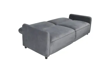 Sovesofa uten divan og sjeselong Loft24 Sovesofa Loft24 Alicia Grå Fløyel - Møbler - Sofaer - Sovesofaer - 3 seters sovesofa