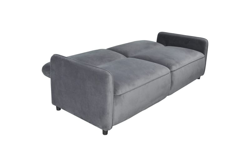Sovesofa uten divan og sjeselong Loft24 Sovesofa Loft24 Alicia Grå Fløyel - Møbler - Sofaer - Sovesofaer - 3 seters sovesofa