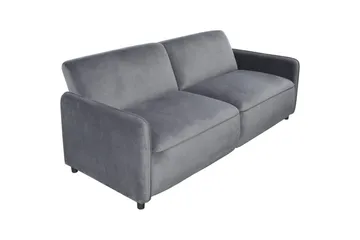 Sovesofa uten divan og sjeselong Loft24 Sovesofa Loft24 Alicia Grå Fløyel - Møbler - Sofaer - Sovesofaer - 3 seters sovesofa