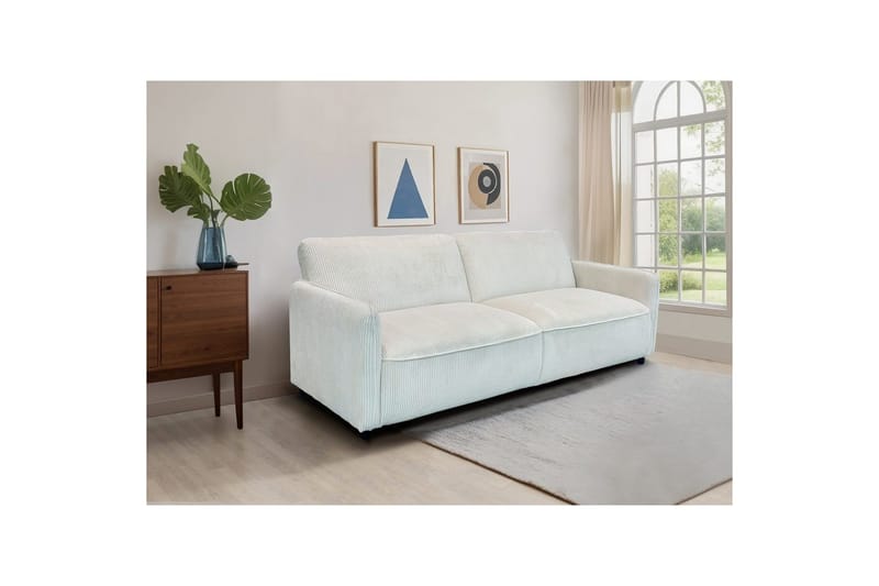 Sovesofa uten divan og sjeselong Loft24 Sovesofa Loft24 Alicia Hvit Manchester - Møbler - Sofaer - Sovesofaer - 3 seters sovesofa