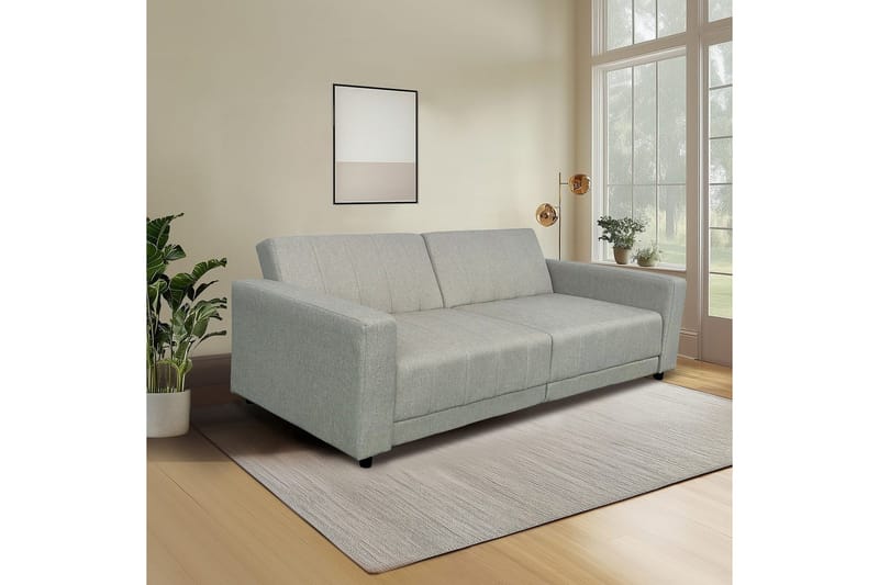 Sovesofa uten divan og sjeselong Loft24 Sovesofa Loft24 Allie II Brun Fløyel - Møbler - Sofaer - Sovesofaer - 3 seters sovesofa
