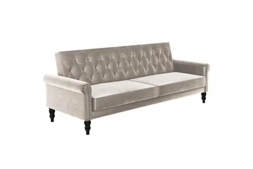 Sovesofa uten divan og sjeselong Loft24 Tyne sovesofa 3-seter Beige - Møbler - Sofaer - Sovesofaer - 3 seters sovesofa
