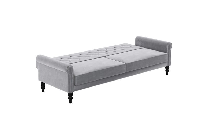 Sovesofa uten divan og sjeselong Loft24 Tyne sovesofa 3-seter Grå - Møbler - Sofaer - Sovesofaer - 3 seters sovesofa