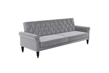 Sovesofa uten divan og sjeselong Loft24 Tyne sovesofa 3-seter Grå - Møbler - Sofaer - Sovesofaer - 3 seters sovesofa