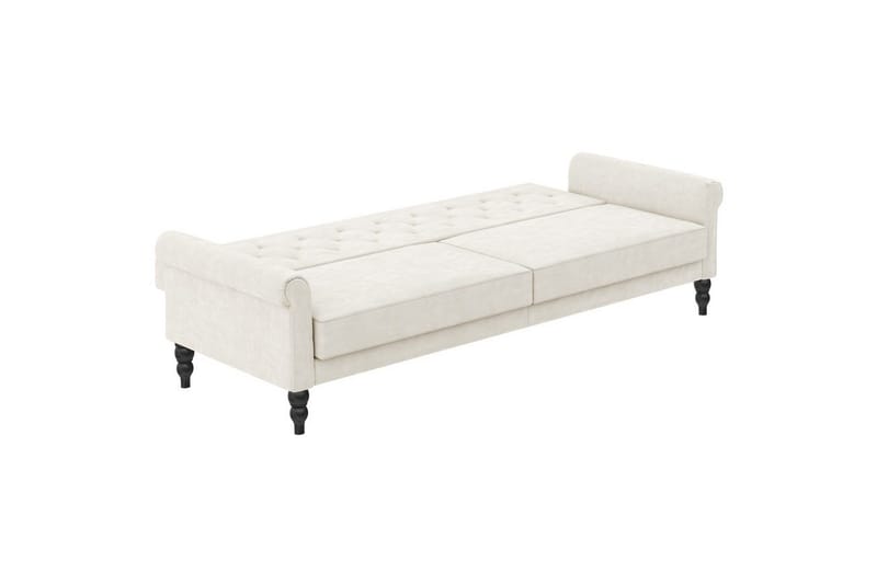 Sovesofa uten divan og sjeselong Loft24 Tyne sovesofa 3-seter Hvit - Møbler - Sofaer - Sovesofaer - 3 seters sovesofa
