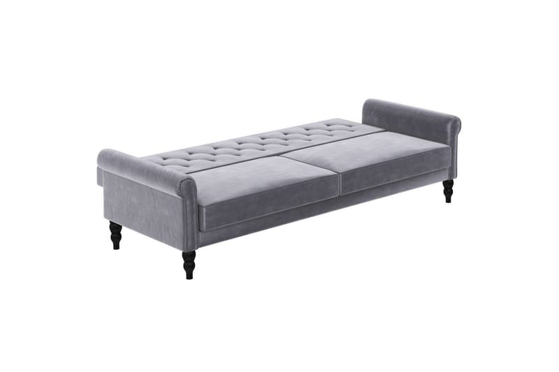Sovesofa uten divan og sjeselong Loft24 Tyne sovesofa 3-seter Mørkegrå - Møbler - Sofaer - Sovesofaer - 3 seters sovesofa