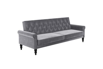 Sovesofa uten divan og sjeselong Loft24 Tyne sovesofa 3-seter Mørkegrå - Møbler - Sofaer - Sovesofaer - 3 seters sovesofa