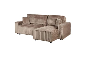 Sovesofa venstrevendt Abacka - Brun, Svart - Møbler - Sofaer - Sovesofaer - Langsgående sovesofa