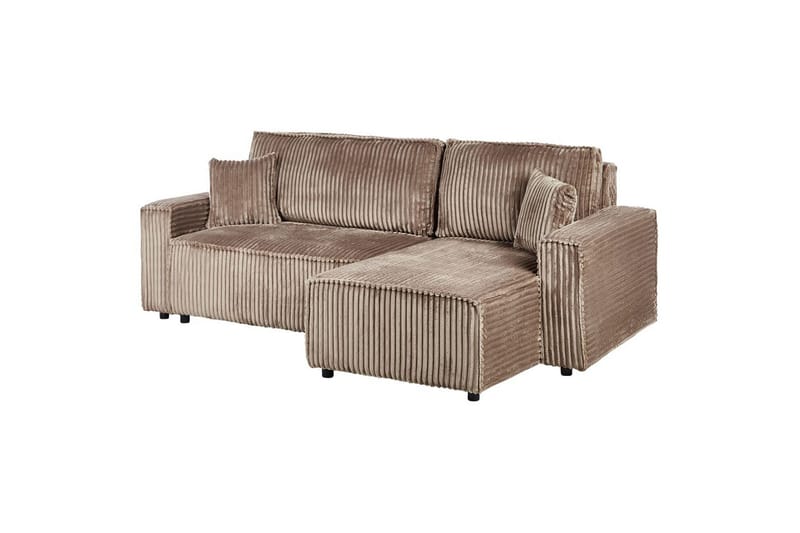 Sovesofa venstrevendt Abacka - Brun, Svart - Møbler - Sofaer - Sovesofaer - Langsgående sovesofa