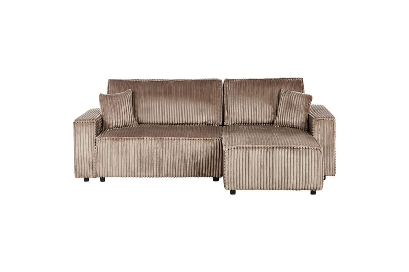 Sovesofa venstrevendt Abacka - Brun, Svart - Møbler - Sofaer - Sovesofaer - Langsgående sovesofa
