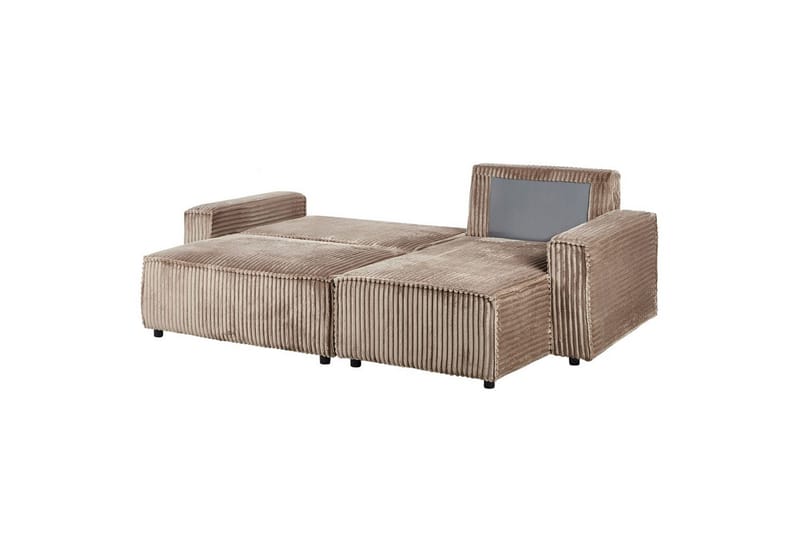 Sovesofa venstrevendt Abacka - Brun, Svart - Møbler - Sofaer - Sovesofaer - Langsgående sovesofa