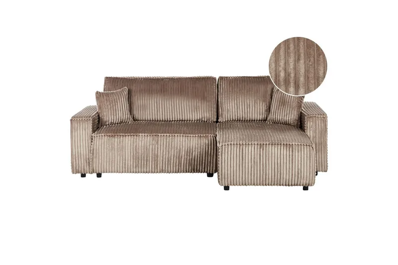 Sovesofa venstrevendt Abacka, Brun, Svart