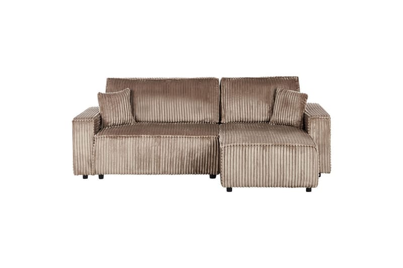 Sovesofa venstrevendt Abacka - Brun, Svart - Møbler - Sofaer - Sovesofaer - Langsgående sovesofa