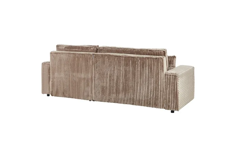 Sovesofa venstrevendt Abacka - Brun, Svart - Møbler - Sofaer - Sovesofaer - Langsgående sovesofa