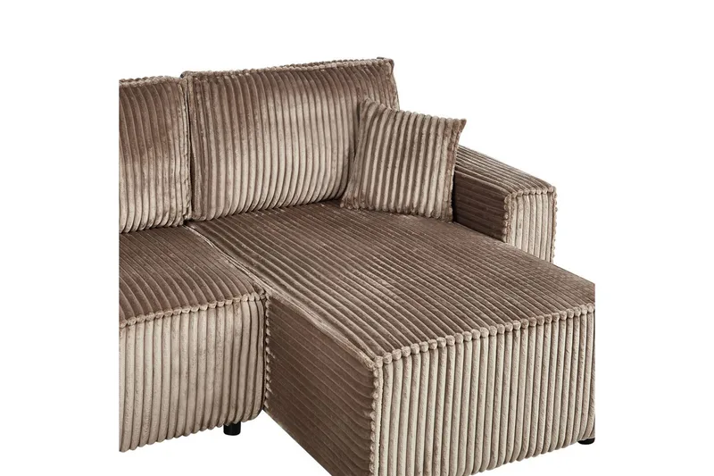 Sovesofa venstrevendt Abacka - Brun, Svart - Møbler - Sofaer - Sovesofaer - Langsgående sovesofa