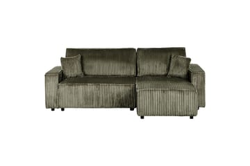 Sovesofa venstrevendt Abacka - Grønn, svart - Møbler - Sofaer - Sovesofaer - Langsgående sovesofa