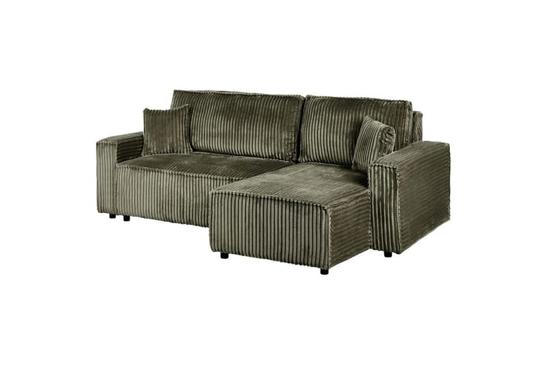 Sovesofa venstrevendt Abacka - Grønn, svart - Møbler - Sofaer - Sovesofaer - Langsgående sovesofa