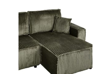 Sovesofa venstrevendt Abacka - Grønn, svart - Møbler - Sofaer - Sovesofaer - Langsgående sovesofa