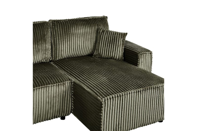 Sovesofa venstrevendt Abacka - Grønn, svart - Møbler - Sofaer - Sovesofaer - Langsgående sovesofa