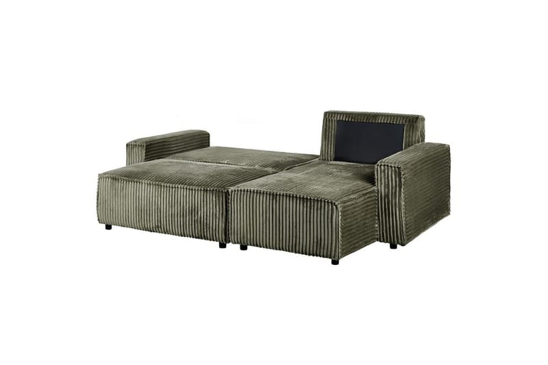 Sovesofa venstrevendt Abacka - Grønn, svart - Møbler - Sofaer - Sovesofaer - Langsgående sovesofa