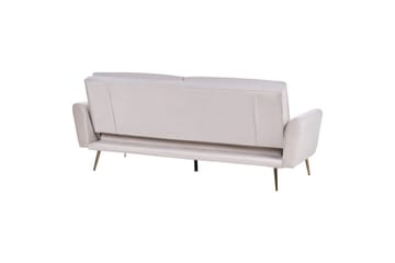 Sovesofa Vettre - Beige, gull - Møbler - Sofaer - Sovesofaer - 3 seters sovesofa