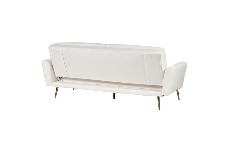 Sovesofa Vettre - Hvitt, gull - Møbler - Sofaer - Sovesofaer - 3 seters sovesofa