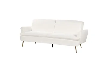 Sovesofa Vettre - Hvitt, gull - Møbler - Sofaer - Sovesofaer - 3 seters sovesofa