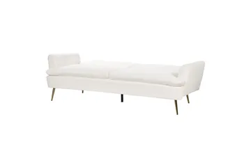 Sovesofa Vettre - Hvitt, gull - Møbler - Sofaer - Sovesofaer - 3 seters sovesofa