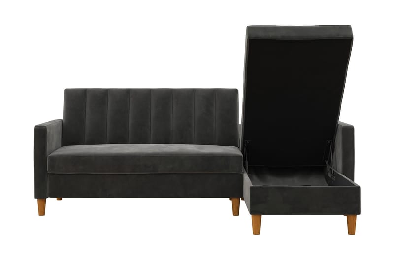 Sovesofa Wheatride - Mørkegrå - Møbler - Sofaer - Sovesofaer - Langsgående sovesofa