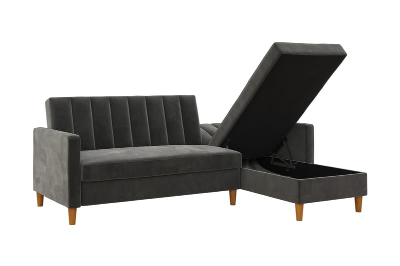 Sovesofa Wheatride - Mørkegrå - Møbler - Sofaer - Sovesofaer - Langsgående sovesofa