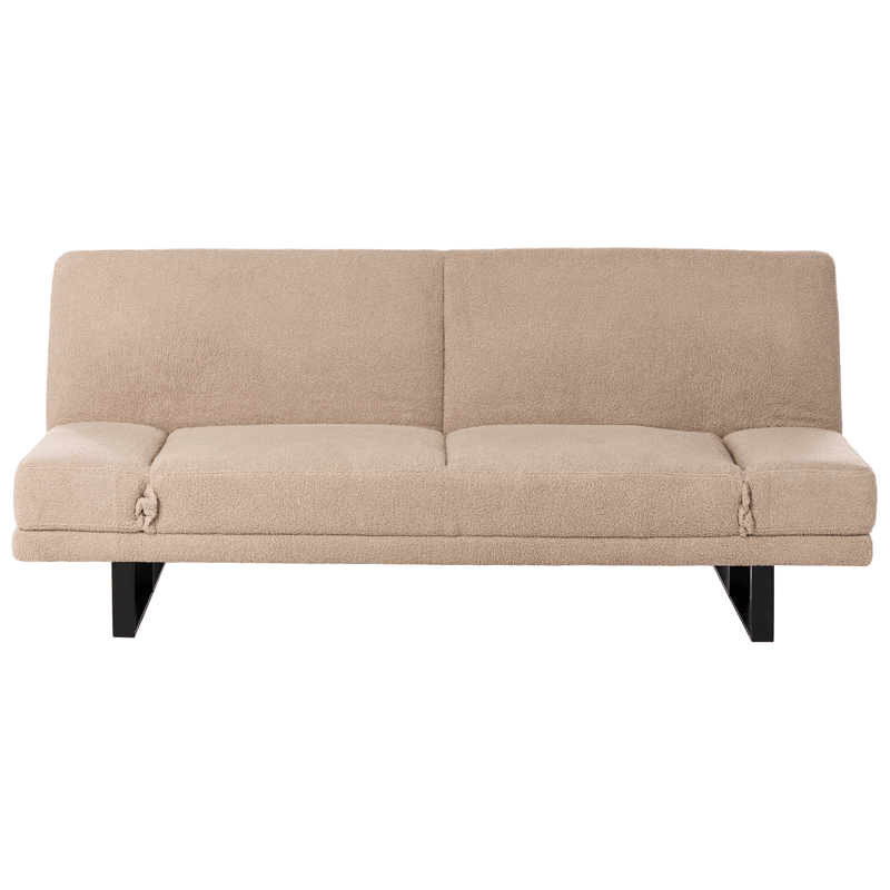 Sovesofa York Bouclé - Sandbeige - Møbler - Sofaer - Sovesofaer - 2 seters sovesofa