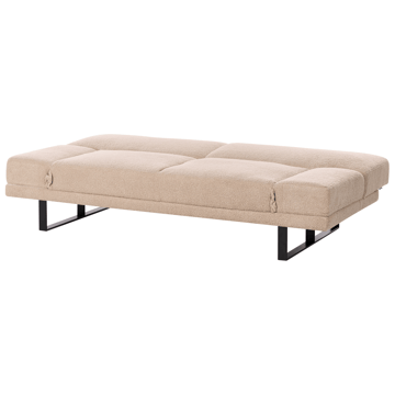 Sovesofa York Bouclé - Sandbeige - Møbler - Sofaer - Sovesofaer - 2 seters sovesofa