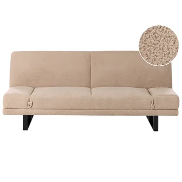 Sovesofa York Bouclé - Sandbeige - Møbler - Sofaer - Sovesofaer - 2 seters sovesofa