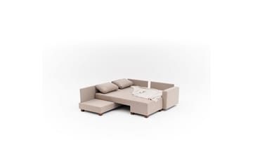 Sufian Hjørne sovesofa 4 seter - Beige - Møbler - Sofaer - Sovesofaer - Hjørnesovesofa