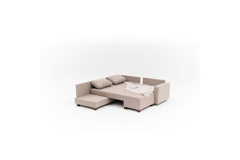 Sufian Hjørne sovesofa 4 seter - Beige - Møbler - Sofaer - Sovesofaer - Hjørnesovesofa