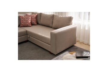 Sufian Hjørne sovesofa 4 seter - Beige - Møbler - Sofaer - Sovesofaer - Hjørnesovesofa