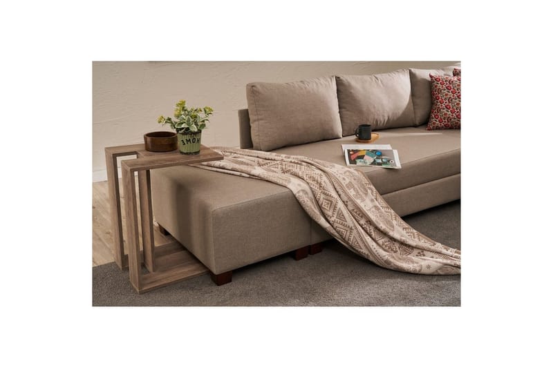 Sufian Hjørne sovesofa 4 seter - Beige - Møbler - Sofaer - Sovesofaer - Hjørnesovesofa