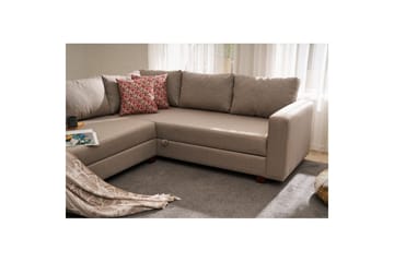 Sufian Hjørne sovesofa 4 seter - Beige - Møbler - Sofaer - Sovesofaer - Hjørnesovesofa