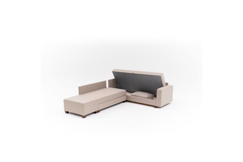 Sufian Hjørne sovesofa 4 seter - Beige - Møbler - Sofaer - Sovesofaer - Hjørnesovesofa