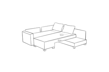 Sufian Hjørne sovesofa 4 seter - Brun - Møbler - Sofaer - Sovesofaer - Hjørnesovesofa