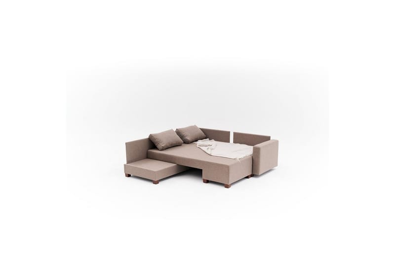Sufian Hjørne sovesofa 4 seter - Brun - Møbler - Sofaer - Sovesofaer - Hjørnesovesofa