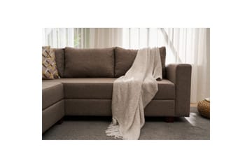 Sufian Hjørne sovesofa 4 seter - Brun - Møbler - Sofaer - Sovesofaer - Hjørnesovesofa