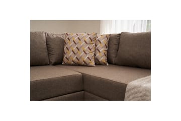 Sufian Hjørne sovesofa 4 seter - Brun - Møbler - Sofaer - Sovesofaer - Hjørnesovesofa