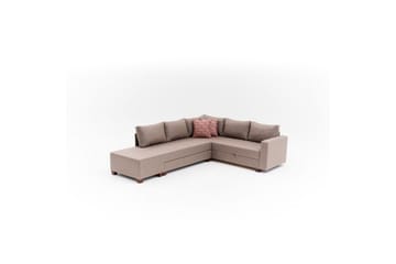 Sufian Hjørne sovesofa 4 seter - Brun - Møbler - Sofaer - Sovesofaer - Hjørnesovesofa